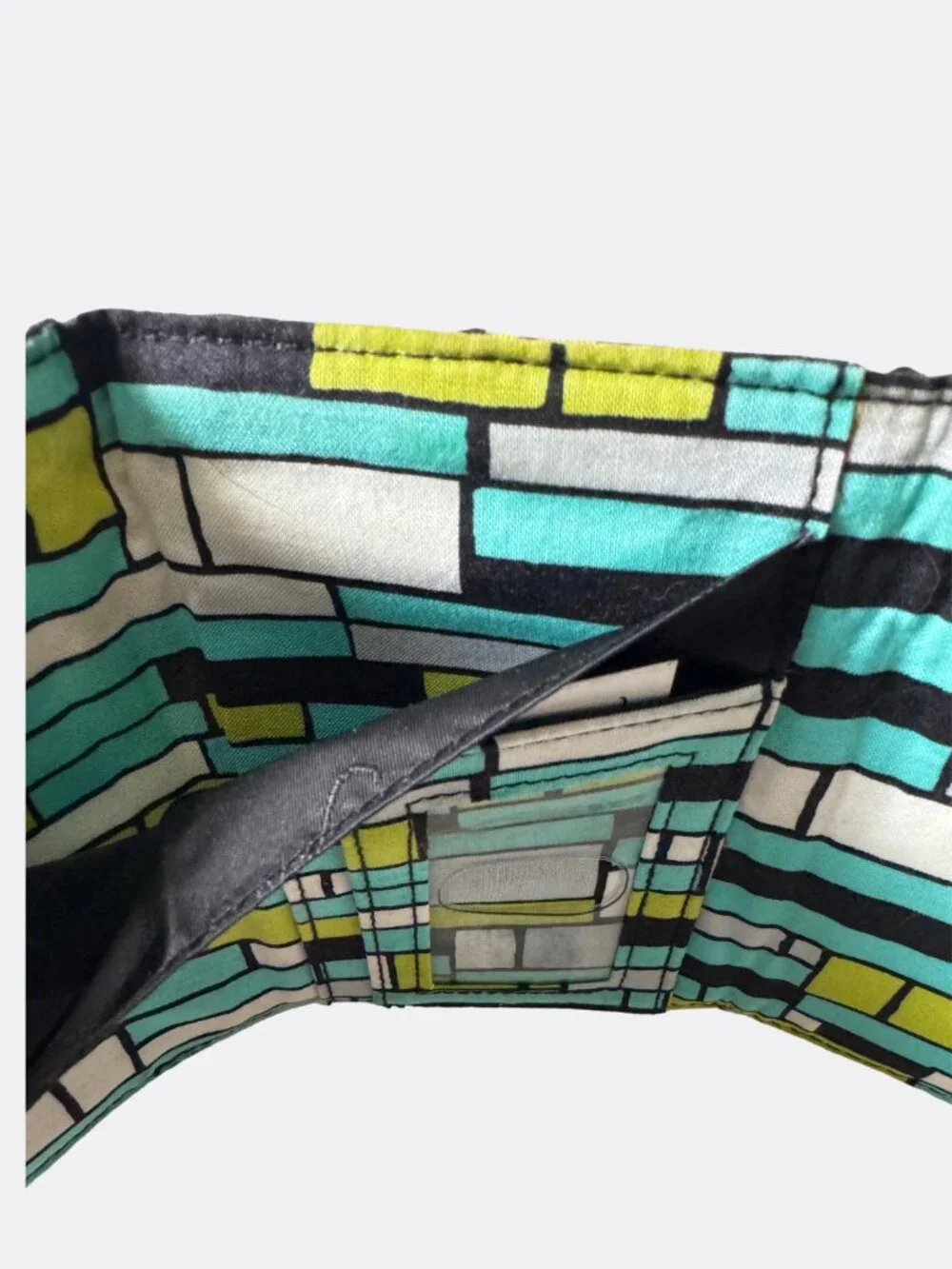 Vera Bradley Island Blooms Retired Trifold Organizer Wallet Turquoise Floral